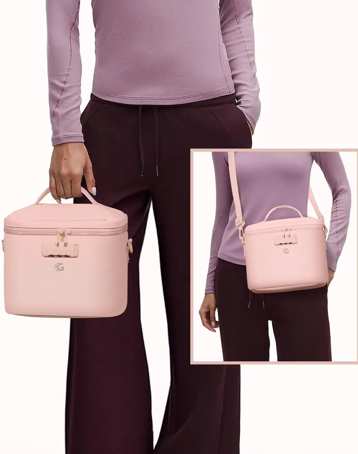 Lockable Lunch Box for Women - Insulated Waterproof Leakproof Lightweight Reusable Lunch Bag Cooler with Combination Lock Shoulder Strap for Work Picnic - Teacher Mothers Day Christmas Birthday Gifts