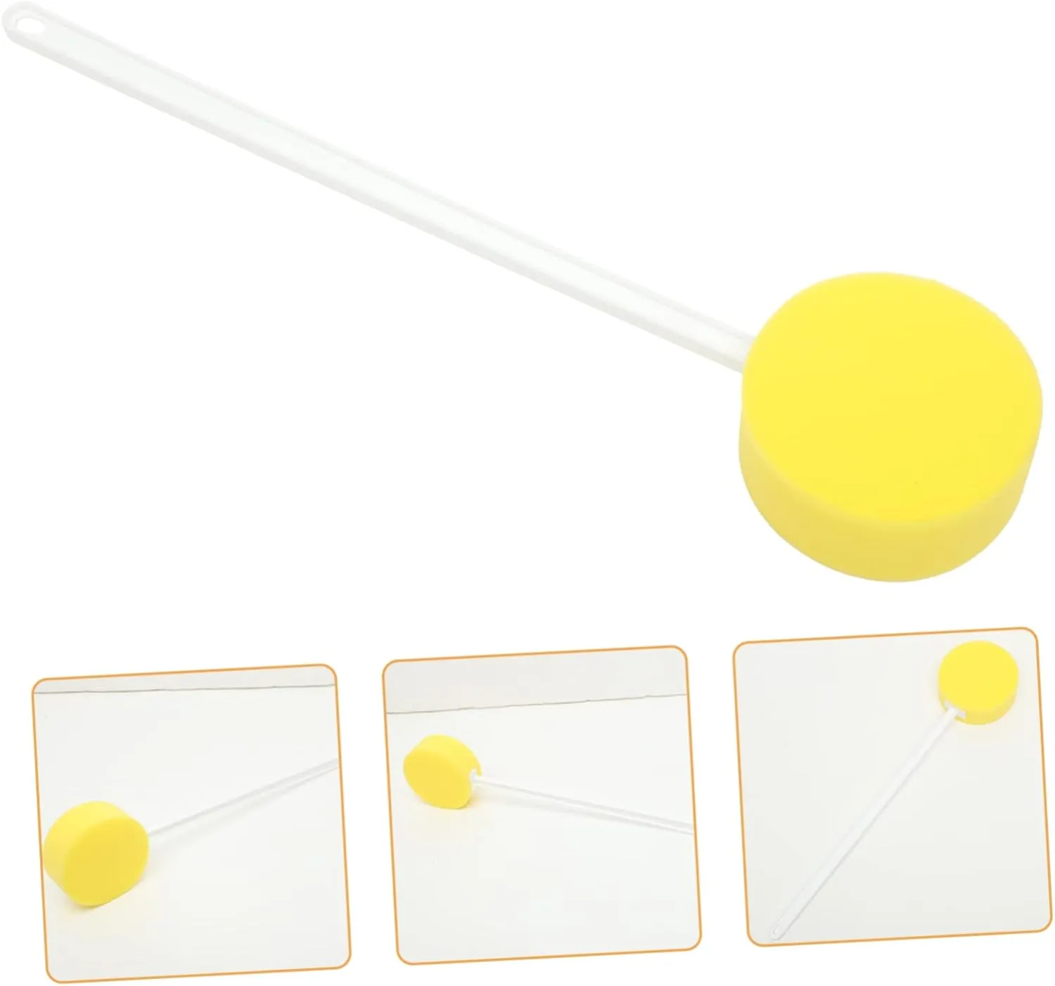 Long Handle Bath Sponge Lightweight Back Washer Scrubber for Body Cleansing for Elderly Women Gentle Exfoliating Shower Brush