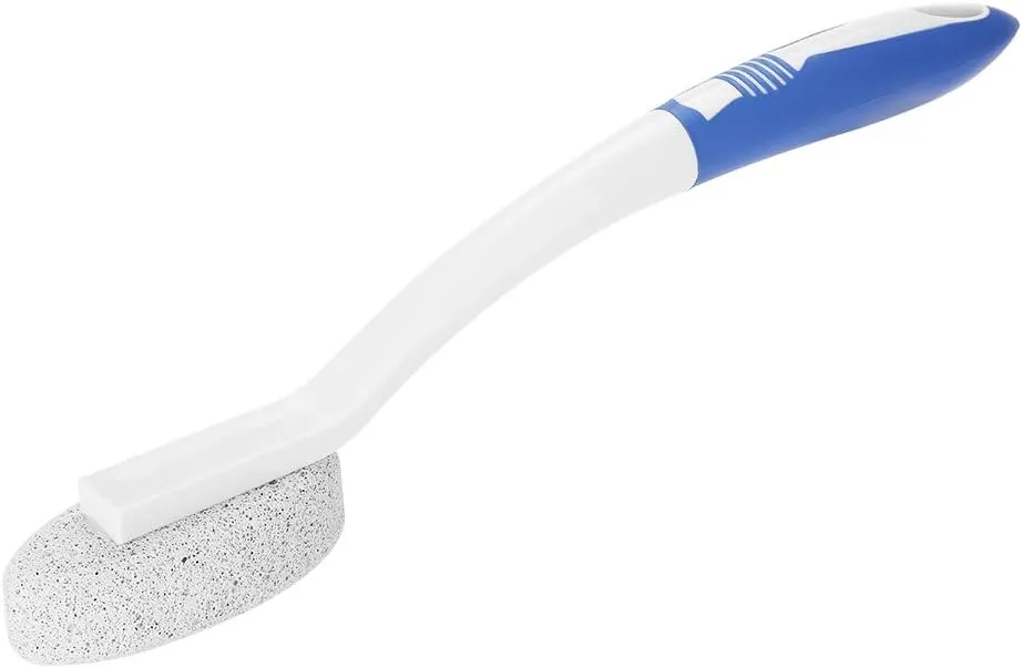 Long Handle Remove Dead Skin Cutin Foot Brush with Scrubbing Pumice Stone Foot Massage Cleaner