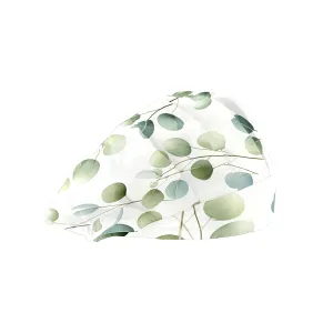 Luxury Shower Cap for Women Green Eucalyptus Reusable Waterproof Shower Cap Holiday Gifts Hair Shower Cap Fashionable Shower Cap with Adjustable Elastic Band for all Hair Lengths
