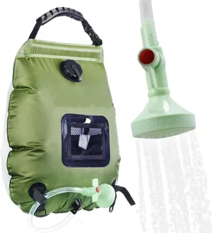 LYOUMEIT Solar Shower Bag 5 Gallon, Portable Shower for Camping, Camping Shower Bag, Solar Heating Shower Bag with Removable Hose and On-Off Switchable Shower Head