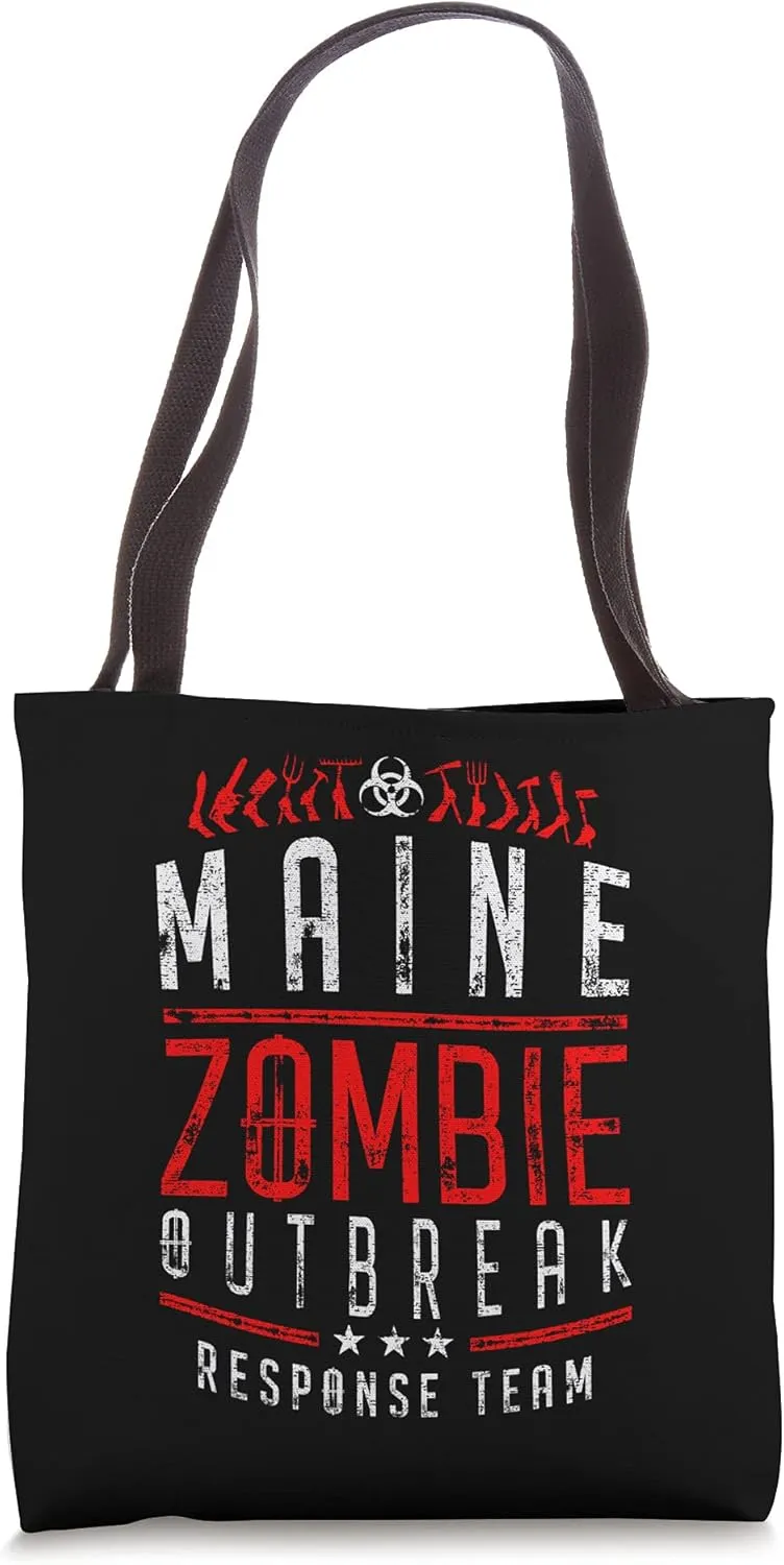 Maine Zombie Outbreak Response Team Halloween Tote Bag