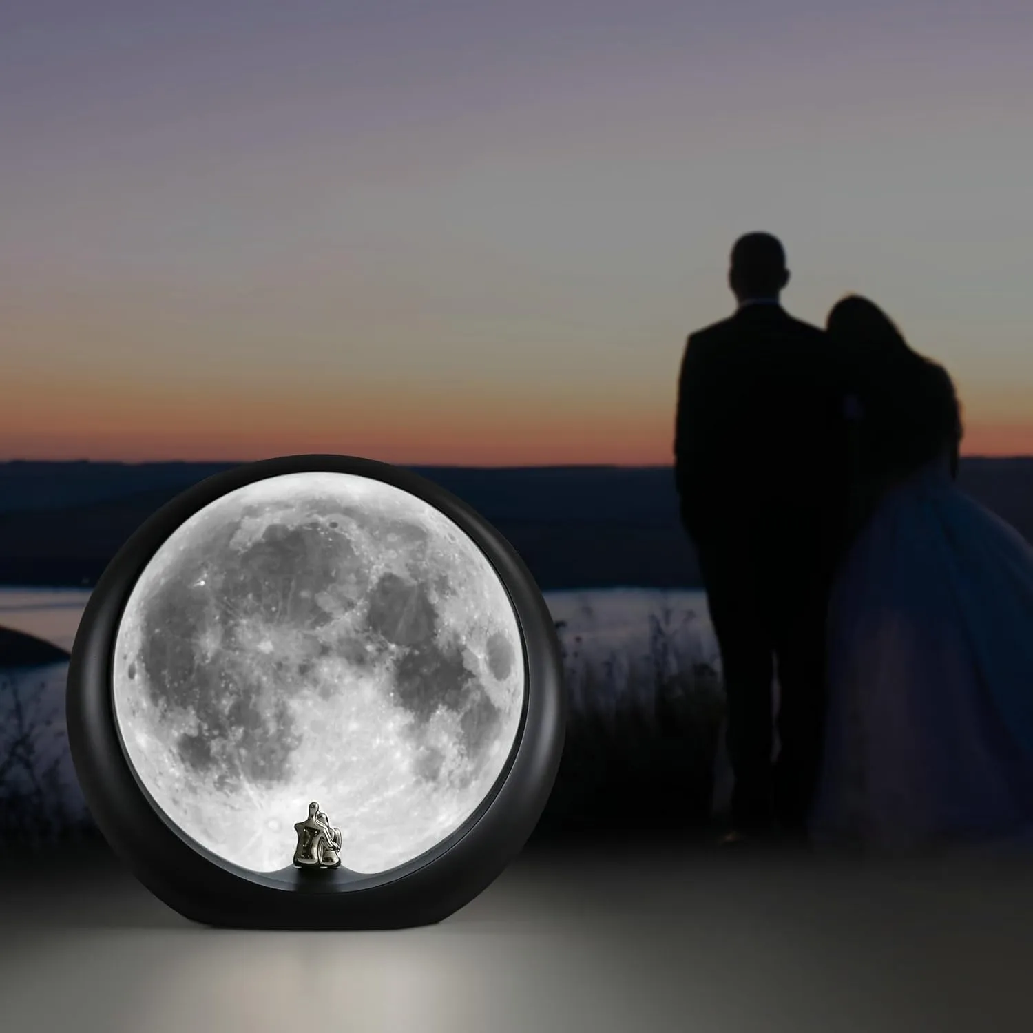 mamre Supermoon Lamp Non-Rechargeable Night Light Couple’s Gift for Wedding Anniversary Valentine’s Day Birthday Christmas