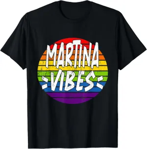 Martina Vibes Matching Squad Family Reunion Last Name T-Shirt
