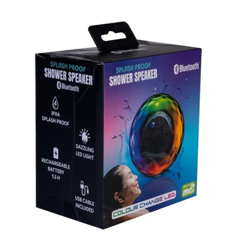 MDI LED Colour-Changing | Splash-Proof Shower Speaker