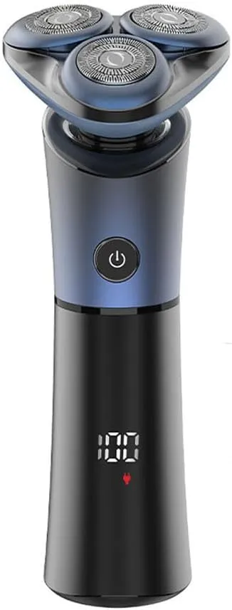 Men Electric Razor IPX6 Waterproof Electric Shavers for Men,Rechargeable Men's Rotary Shaver,3D Magnetic Floating Head, LED Display Wet & Dry Use Face Shaver for Mens