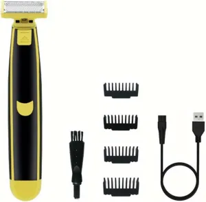 Men's Electric Shaver, Full Body Washable Dual Blade Wet & Dry Razor, USB Rechargeable,4 Precision Trimmer Heads for Beard, Facial, Body Grooming, Great for Gift (1PC)-Model #8