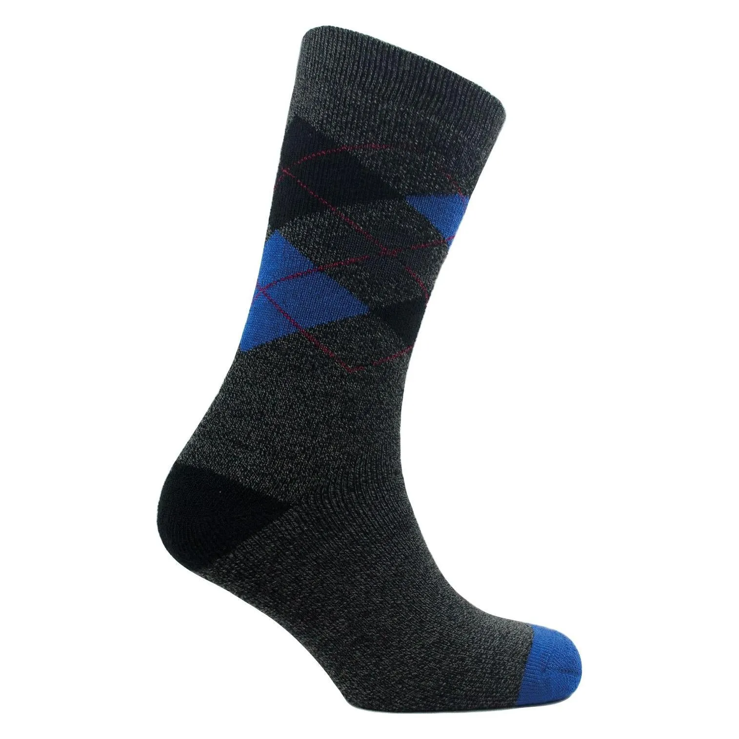 Mens lightweight thermal insulated argyle socks (assorted colours) 2739