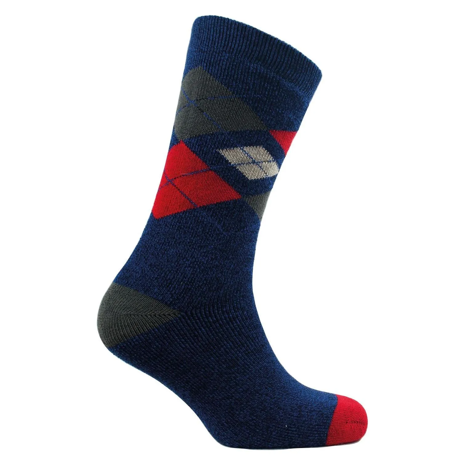 Mens lightweight thermal insulated argyle socks (assorted colours) 2739