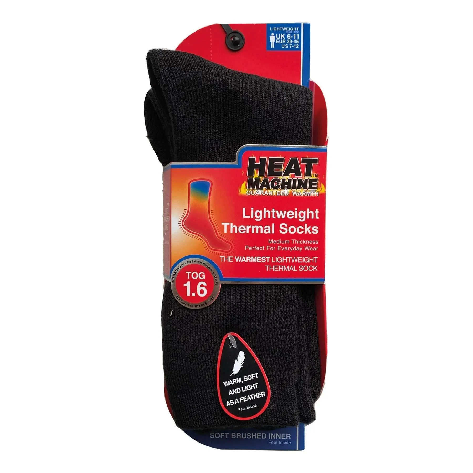 Mens lightweight thermal insulated black socks 2755