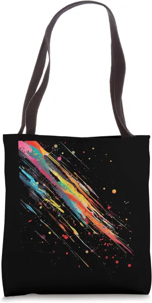 Meteor Shower Abstract Tote Bag