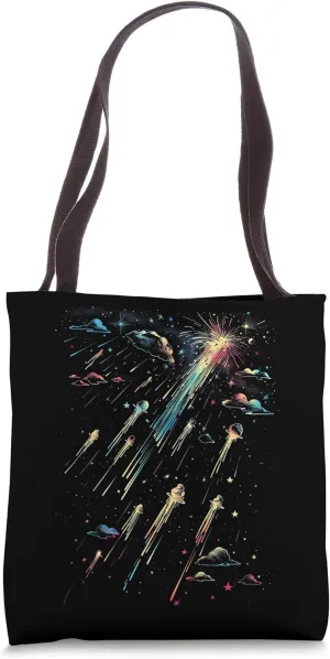 Meteor Shower Surreal Tote Bag