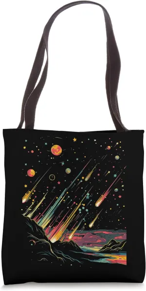 Meteor Shower Vector Tote Bag