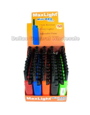 Mini Butane Refillable BBQ Lighters In Bulk -Assorted