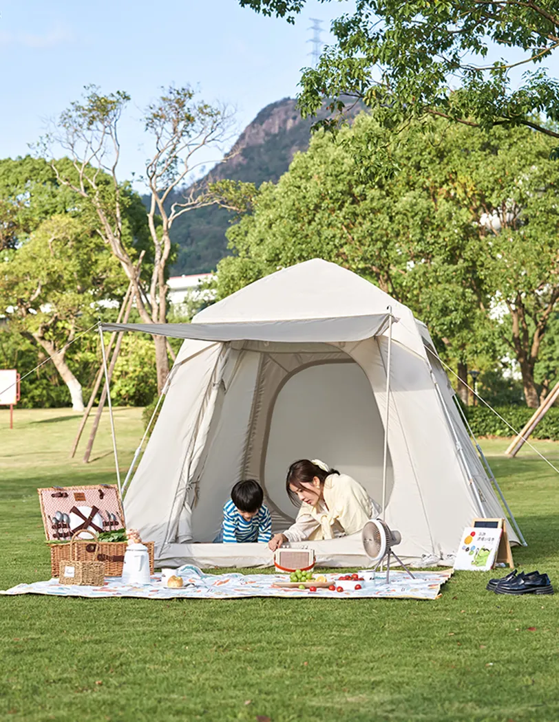 Mobi Garden Ling Dong 180 Space 4 person tent - Milky White
