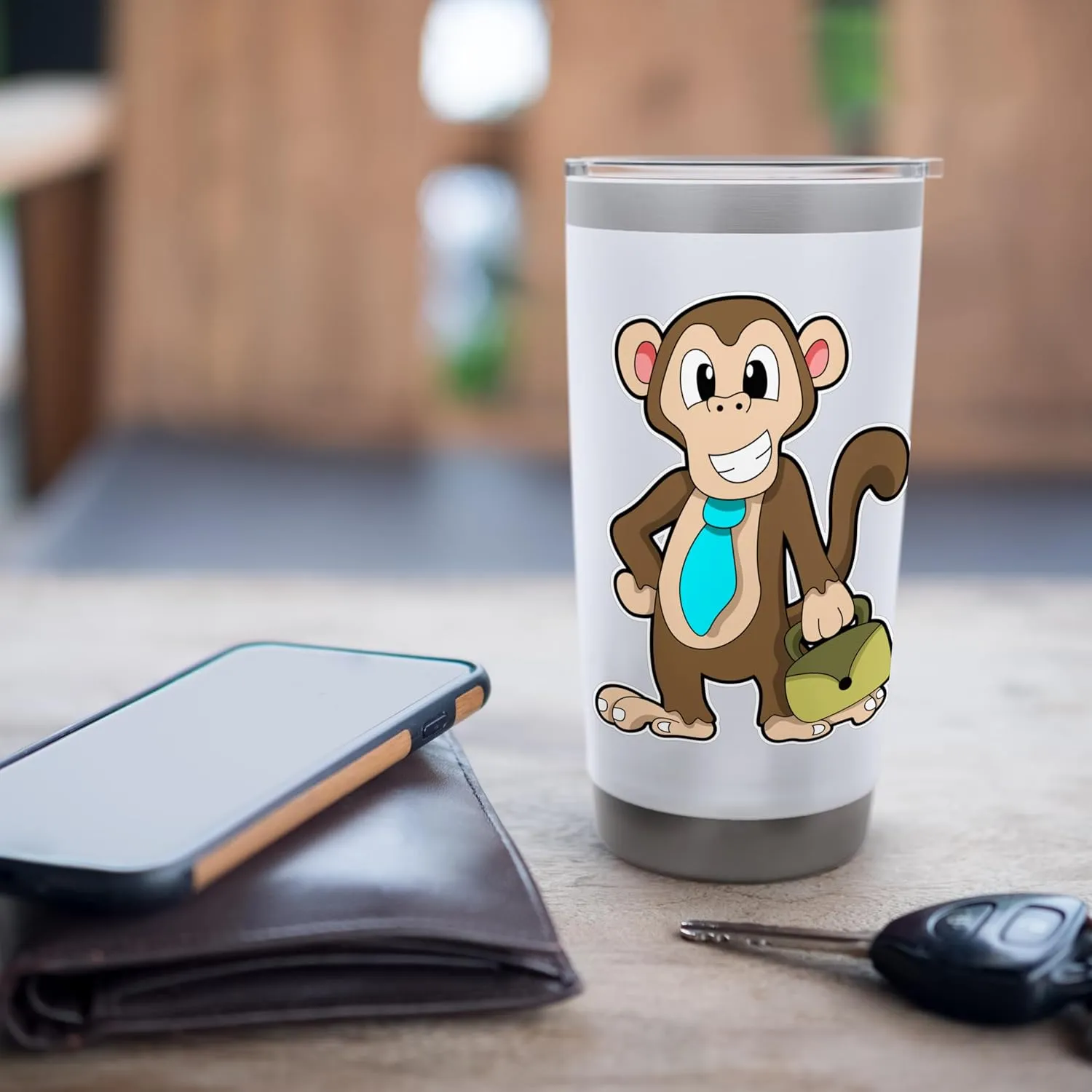 Monkey Entrepreneur Bag Stainless Steel Insulated Tumbler