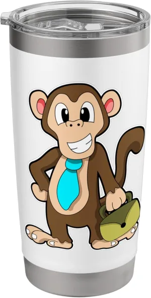 Monkey Entrepreneur Bag Stainless Steel Insulated Tumbler