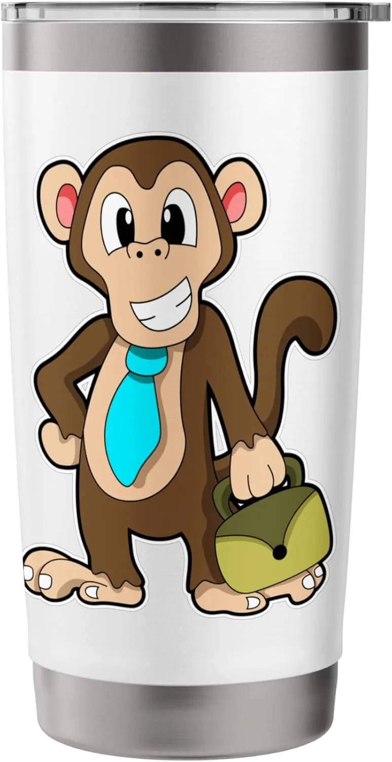 Monkey Entrepreneur Bag Stainless Steel Insulated Tumbler