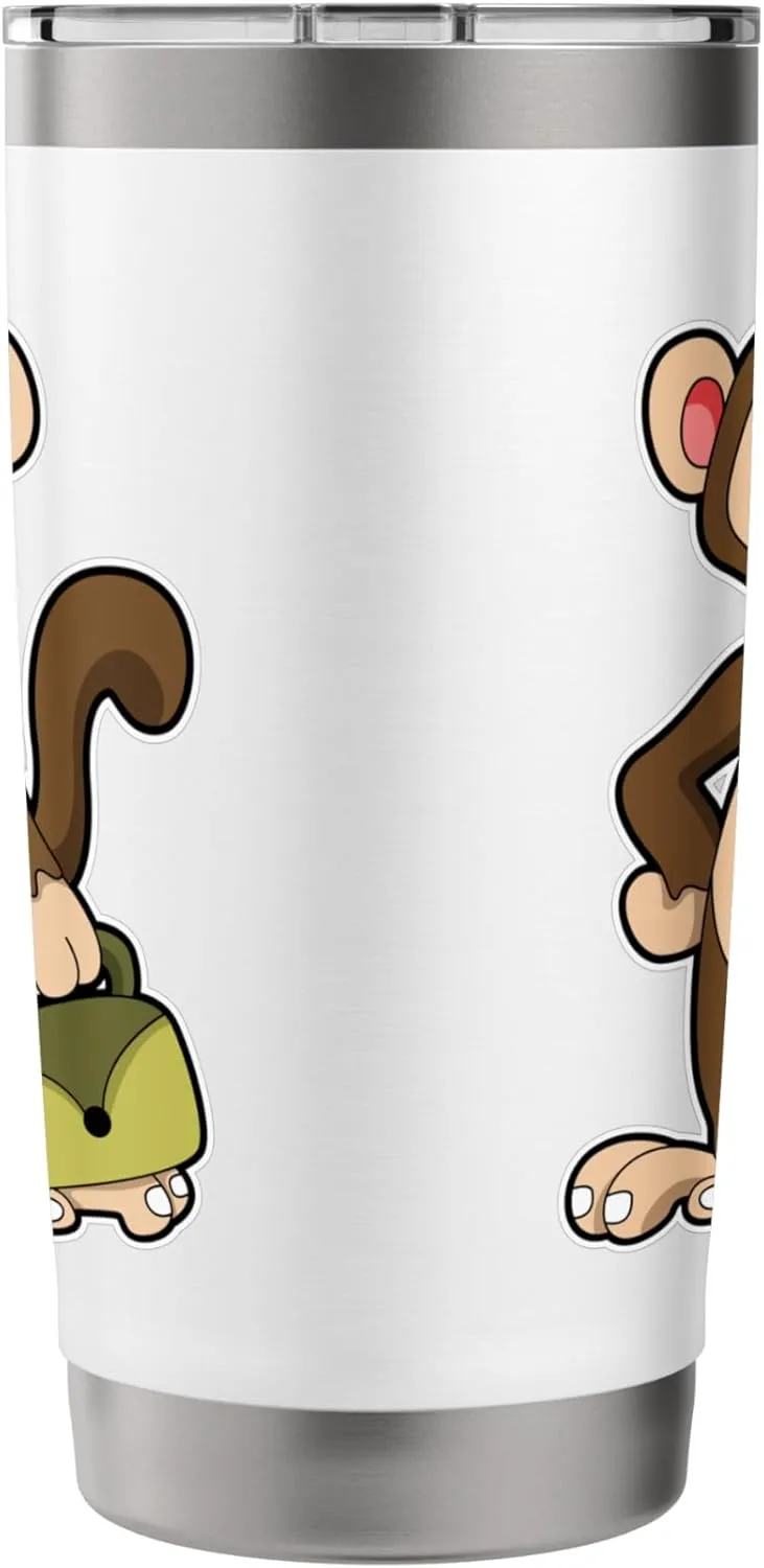 Monkey Entrepreneur Bag Stainless Steel Insulated Tumbler