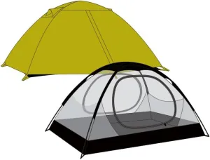 Moss Green 2 Person 3 Season Tent,Double Layer Protection for Backpacking & Camping