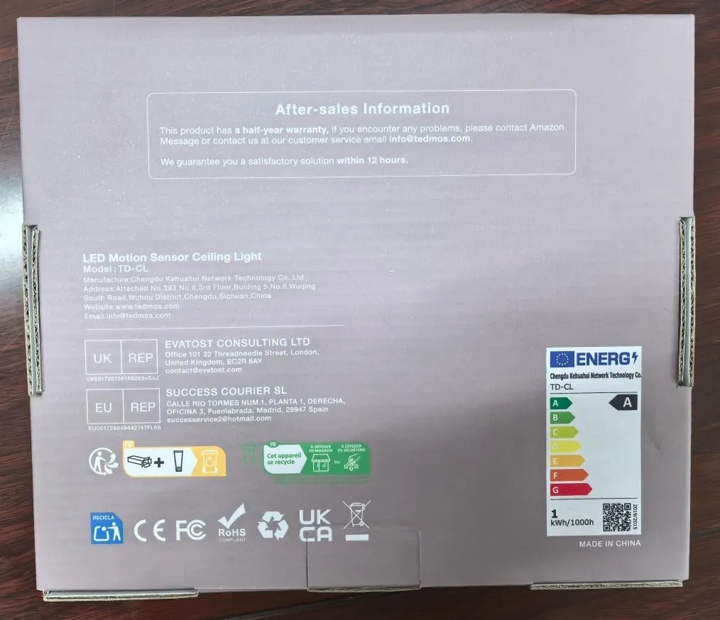 Motion Sensor Rechargeable Ceiling Light with Remote, IP54 Waterproof 12000mAh Wireless Shower Light, Battery Operated Closet Light Sensored Indoor LED Overhead Lighting No Wiring for Hallway Garage