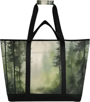Mountain Reusable Insulated Cooler Bag with Ice Pack Compartment - Large 47L Waterproof Thermal Grocery Tote for Picnic Beach Camping Lunch Storage