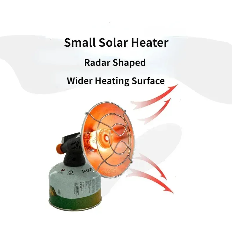 MOUNTAINHIKER Portable Mini Sun Gas Heating Stove Solar Heater Outdoor Camping Heater Oven Mini Gas Small Sun Warmer Butane