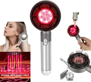 Multi Functional 3 in 1 Electric Scalp Massager Hair Growth, Red Light Therapy Scalp Massager with Oil Applicator, Portable Smart Scalp Hair Brush IPX7 Waterproof