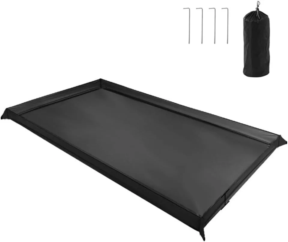 Multifunction Camping Tent Footprint, 210D Oxford cloth Bathtub Floor Cloth Waterproof Ground Sheet for Outdoor Camping, Hiking, Beach, Backpacking(200x180cm)