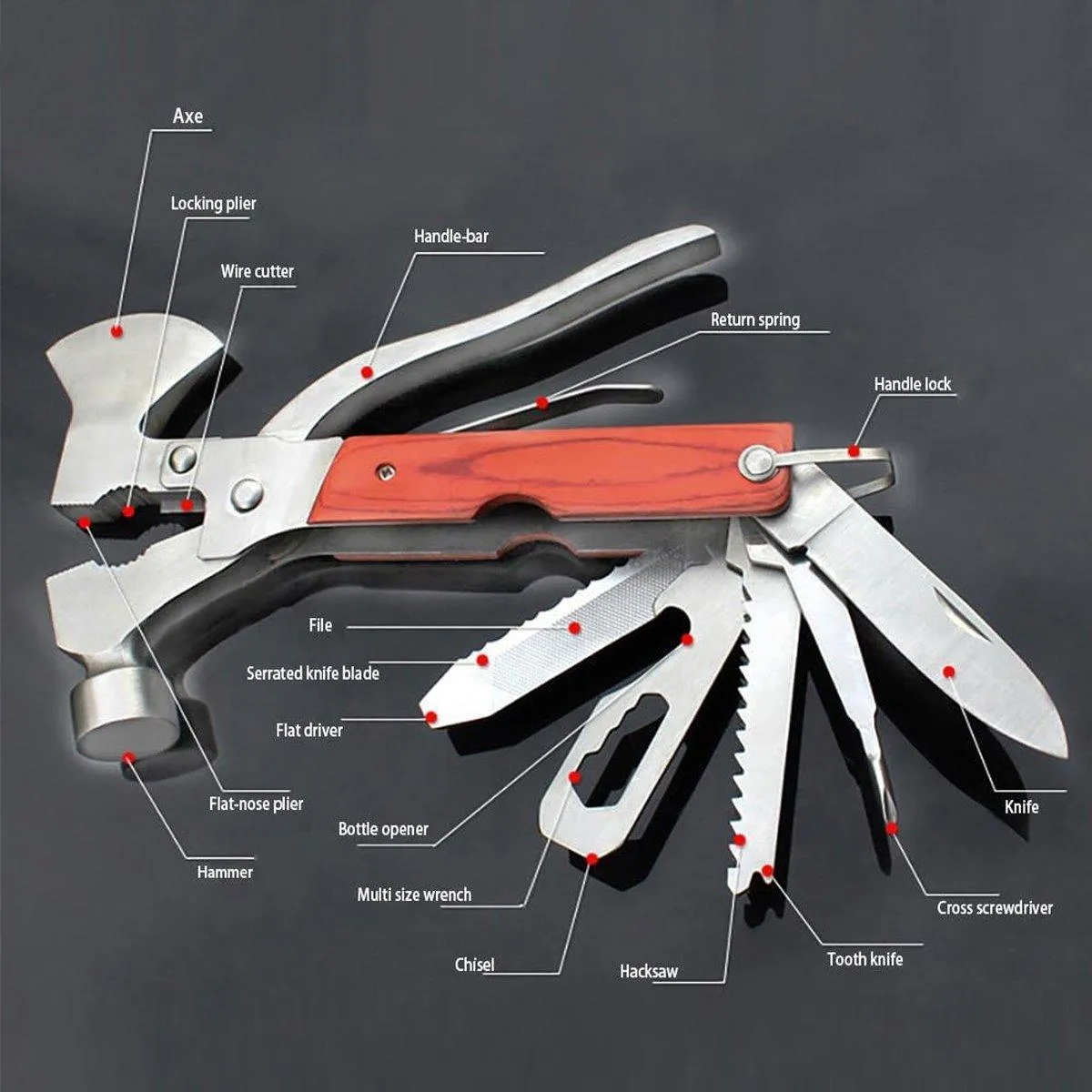 Multifunctional Axe Hammer Portable Outdoor Tool Versatile Camping Equipment