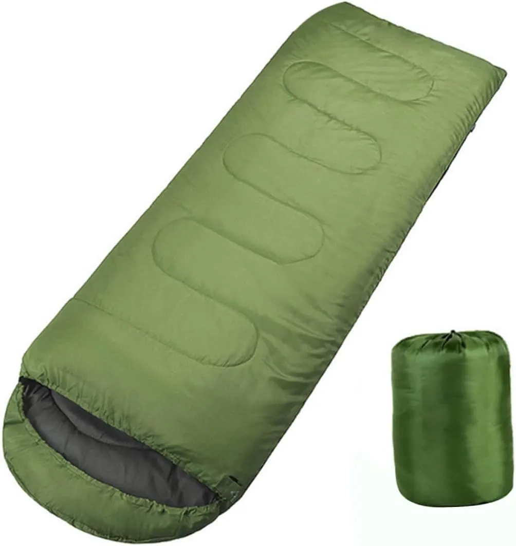 Mummy for Adults Olive Green Lightweight Camping Blanket for Hiking Durable Outdoor Gear with Internal Pouch for Valuables Cold Weather Use