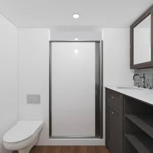 Nautilus 70"x36" RV Shower Door Opaque Plain - Nickel
