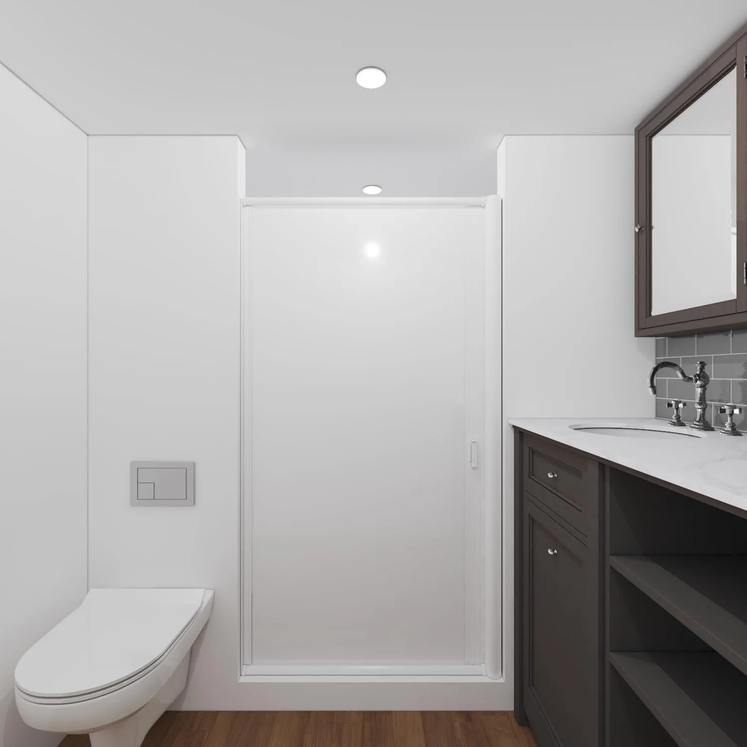 Nautilus 70"x36" RV Shower Door Opaque Plain - White