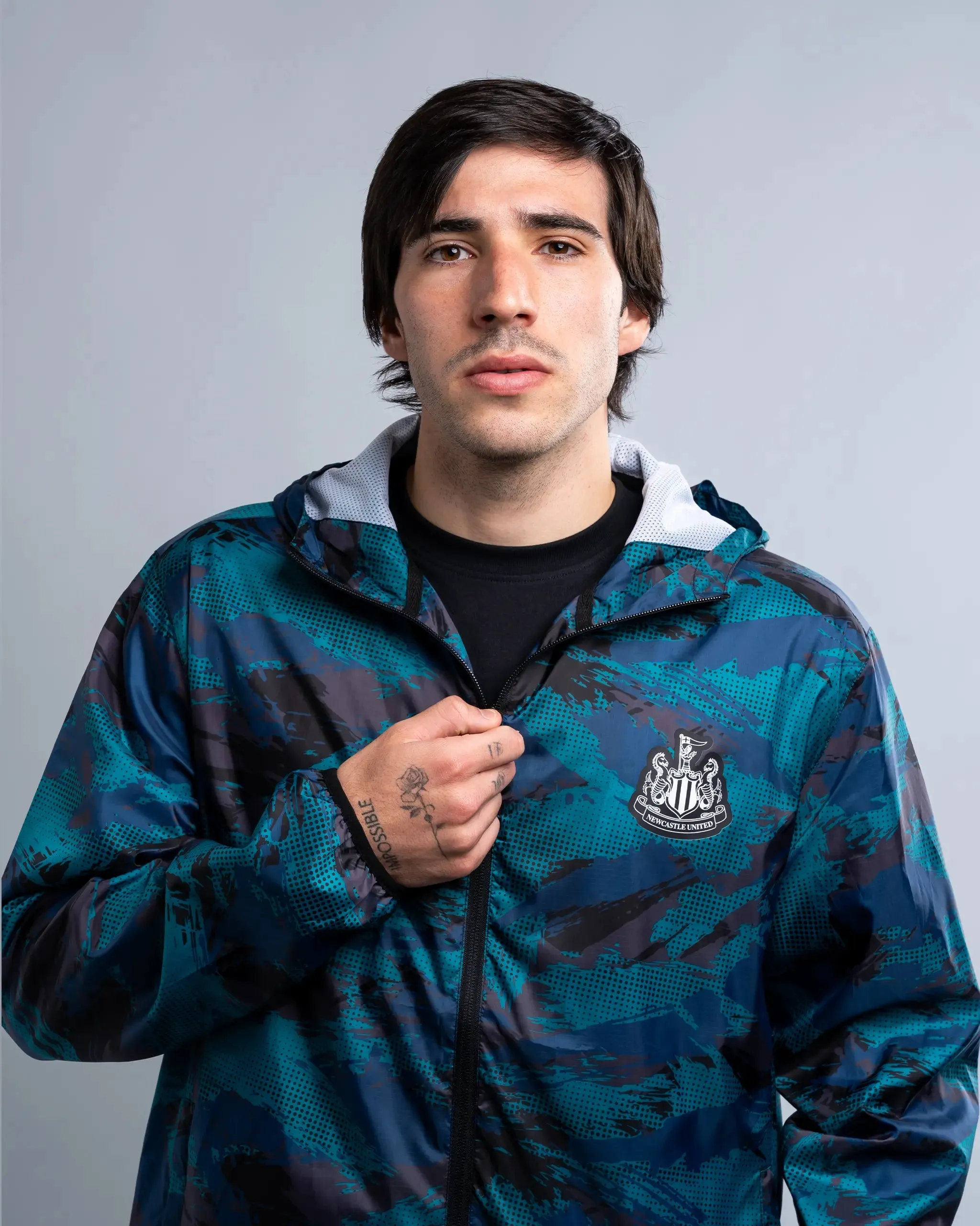 Newcastle United Camo Poly Lightweight Shower Jacket