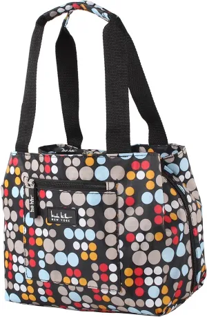 Nicole Miller Insulated Lunch Bag Tote –Open Cooler Ice Bag Lunch Box for Food with Drink Bottle Holder for Women, Men, Picnic, Boating, Beach, Fishing & Work(Bangles Red)