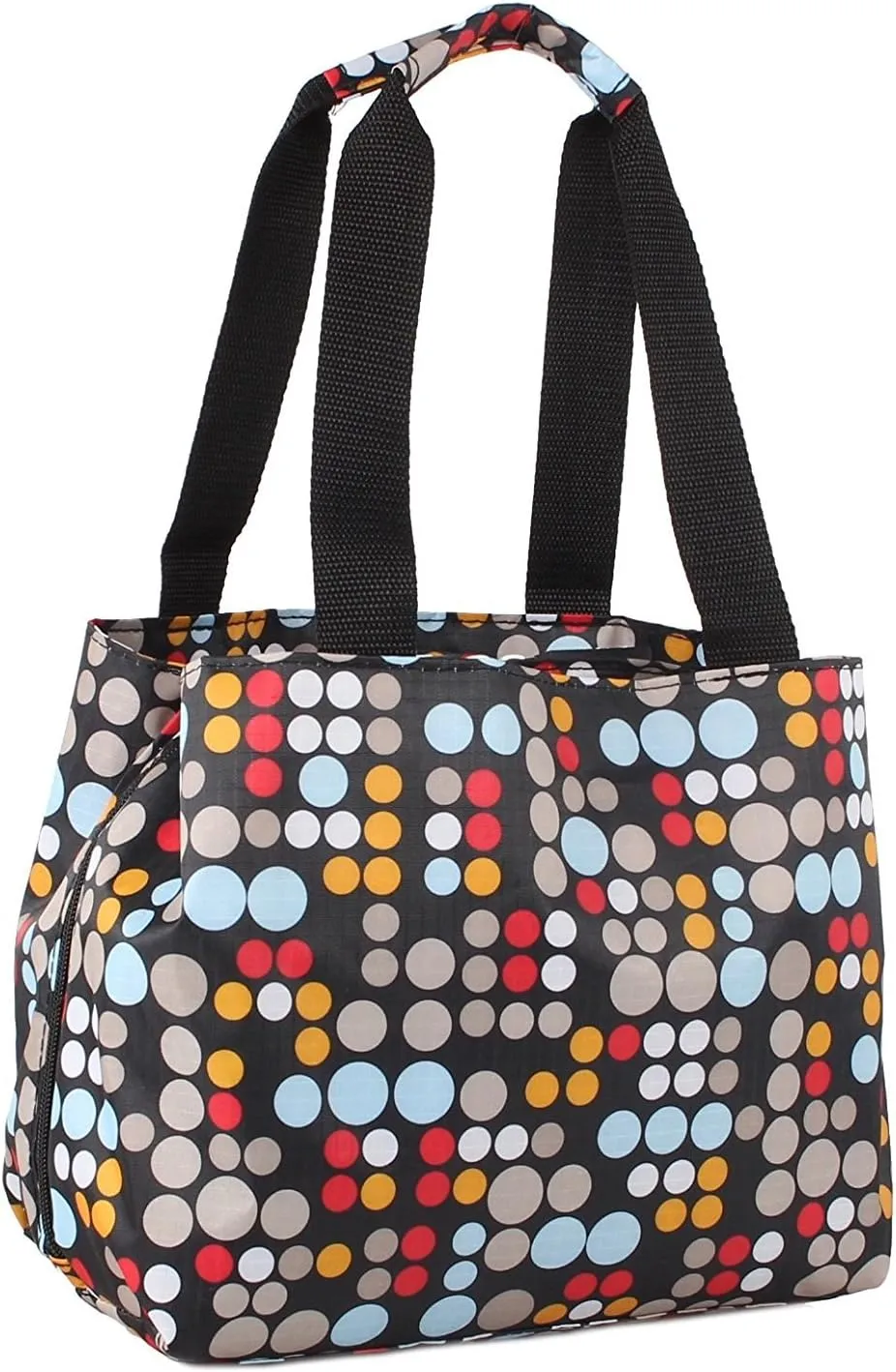 Nicole Miller Insulated Lunch Bag Tote –Open Cooler Ice Bag Lunch Box for Food with Drink Bottle Holder for Women, Men, Picnic, Boating, Beach, Fishing & Work(Bangles Red)