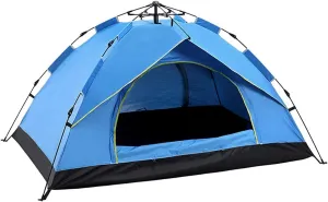 NIEH Automatic Pop Up Tent Family Camping Tent 2-3-4 Person Portable Tent Spring Type Fast Open Waterproof Windproof for Camping Hiking Mountaineering