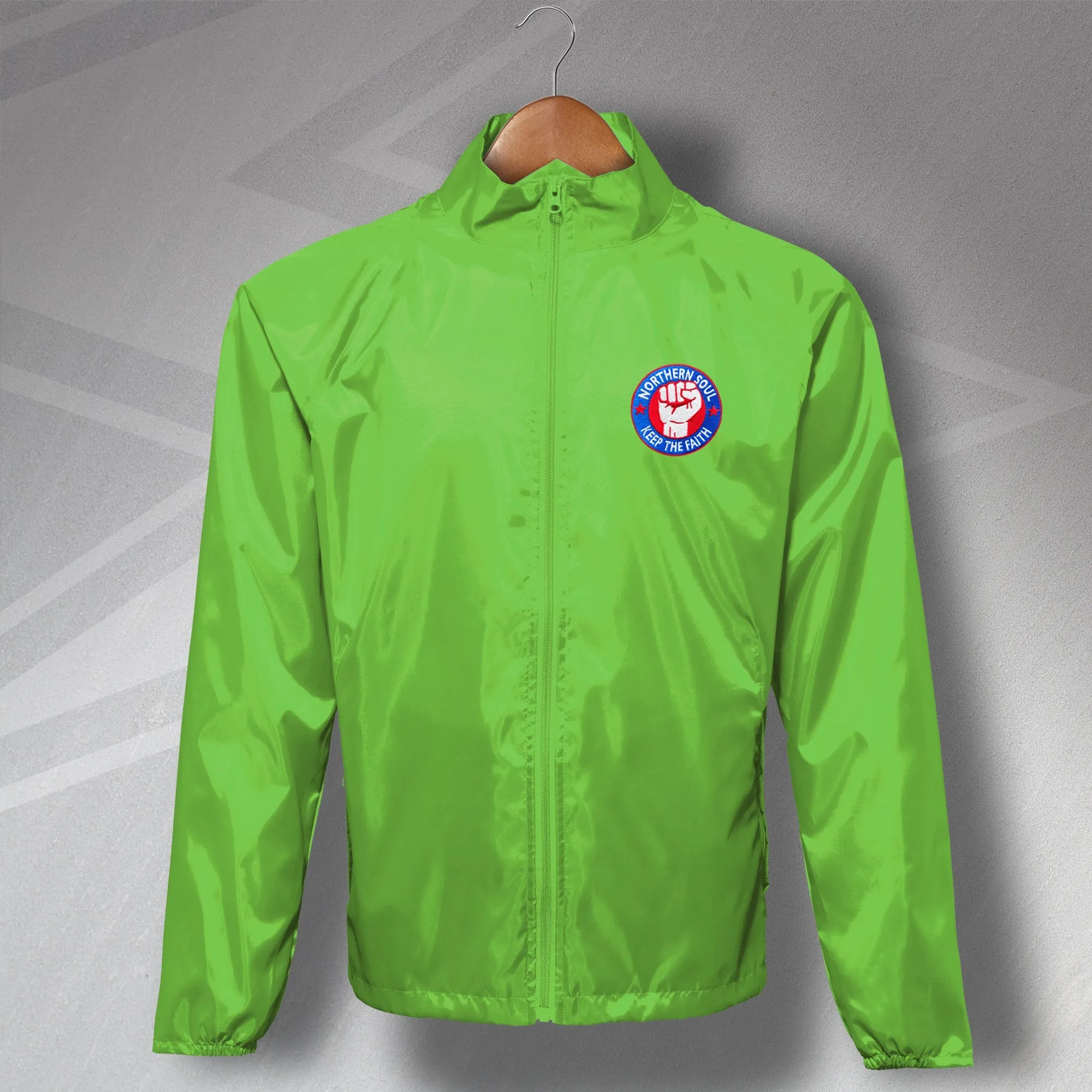 Northern Soul Keep The Faith Embroidered Lightweight Jacket