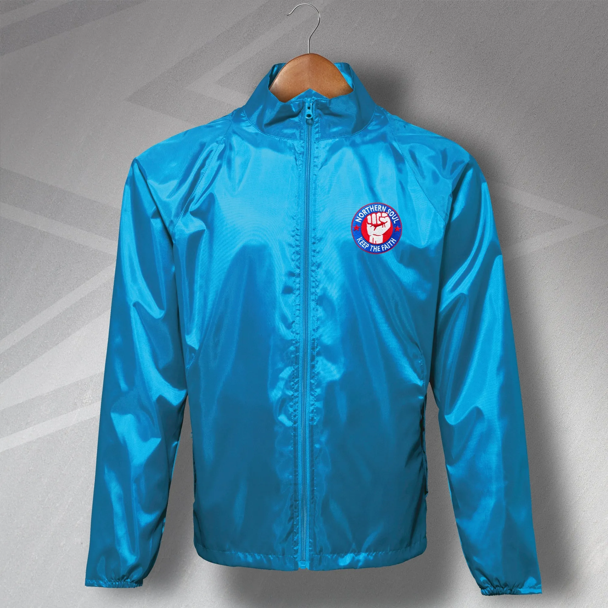 Northern Soul Keep The Faith Embroidered Lightweight Jacket