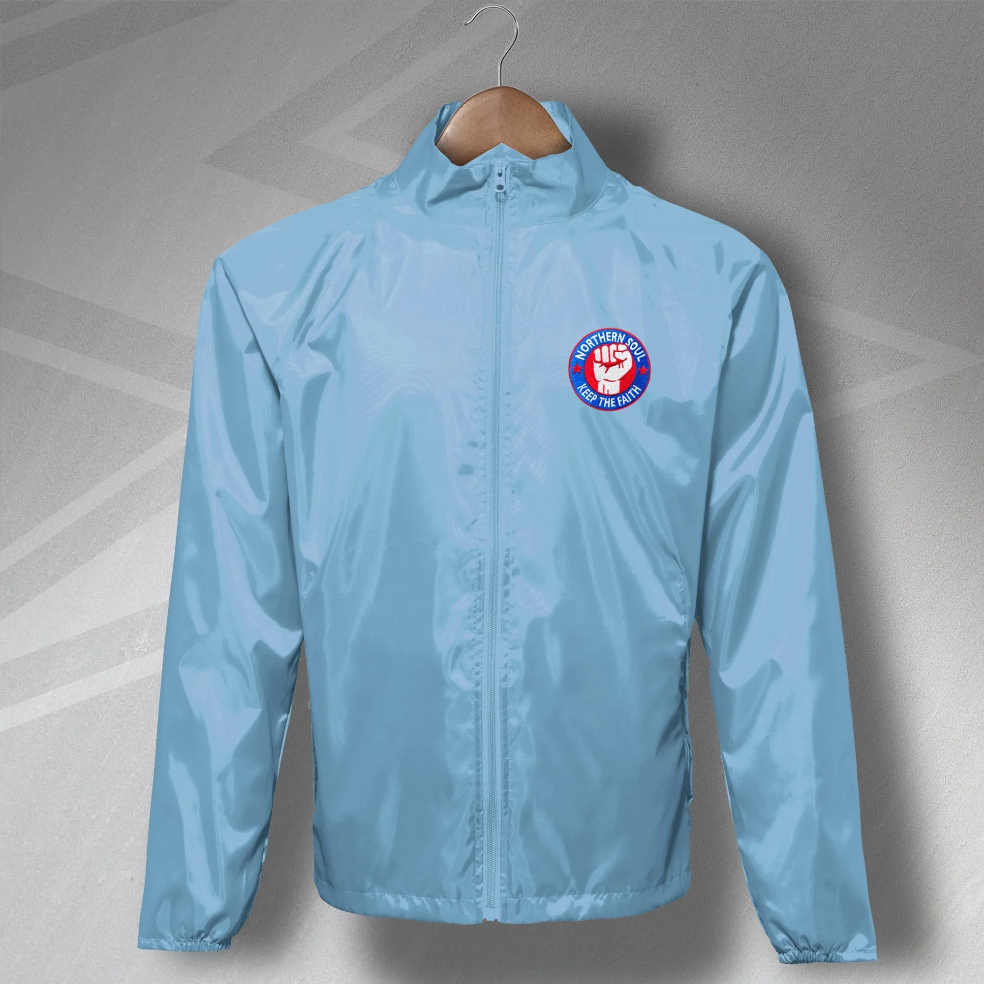 Northern Soul Keep The Faith Embroidered Lightweight Jacket