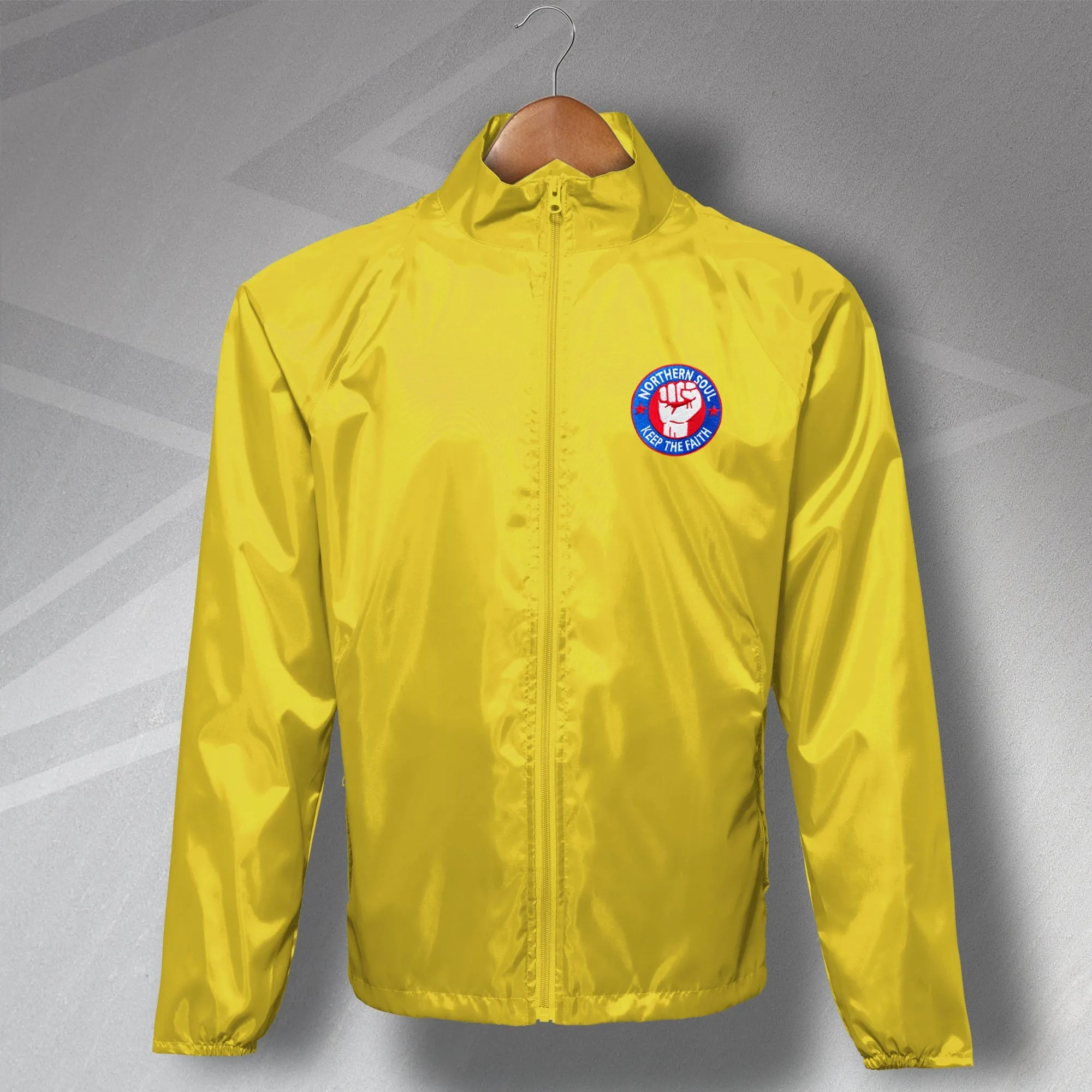 Northern Soul Keep The Faith Embroidered Lightweight Jacket