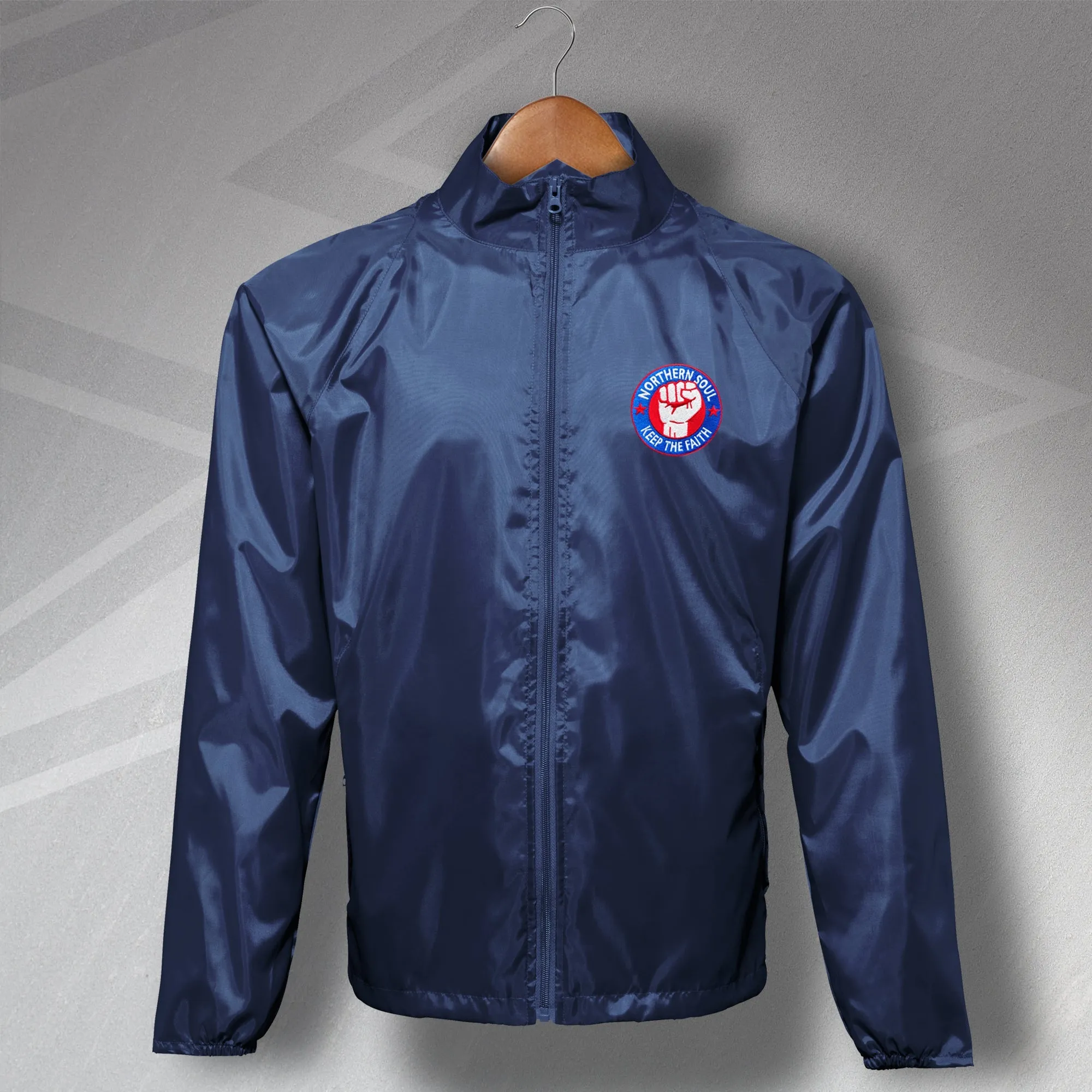 Northern Soul Keep The Faith Embroidered Lightweight Jacket