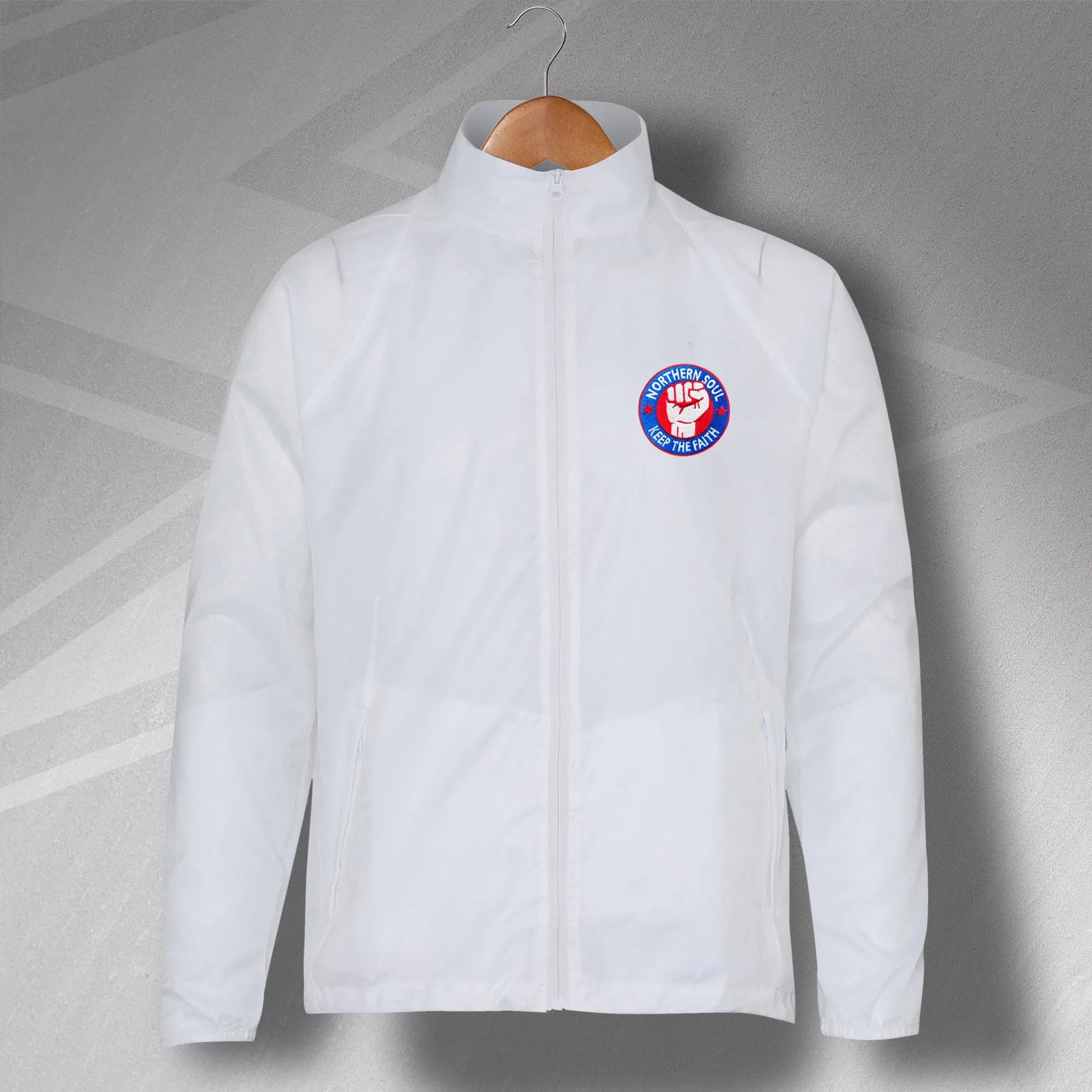 Northern Soul Keep The Faith Embroidered Lightweight Jacket