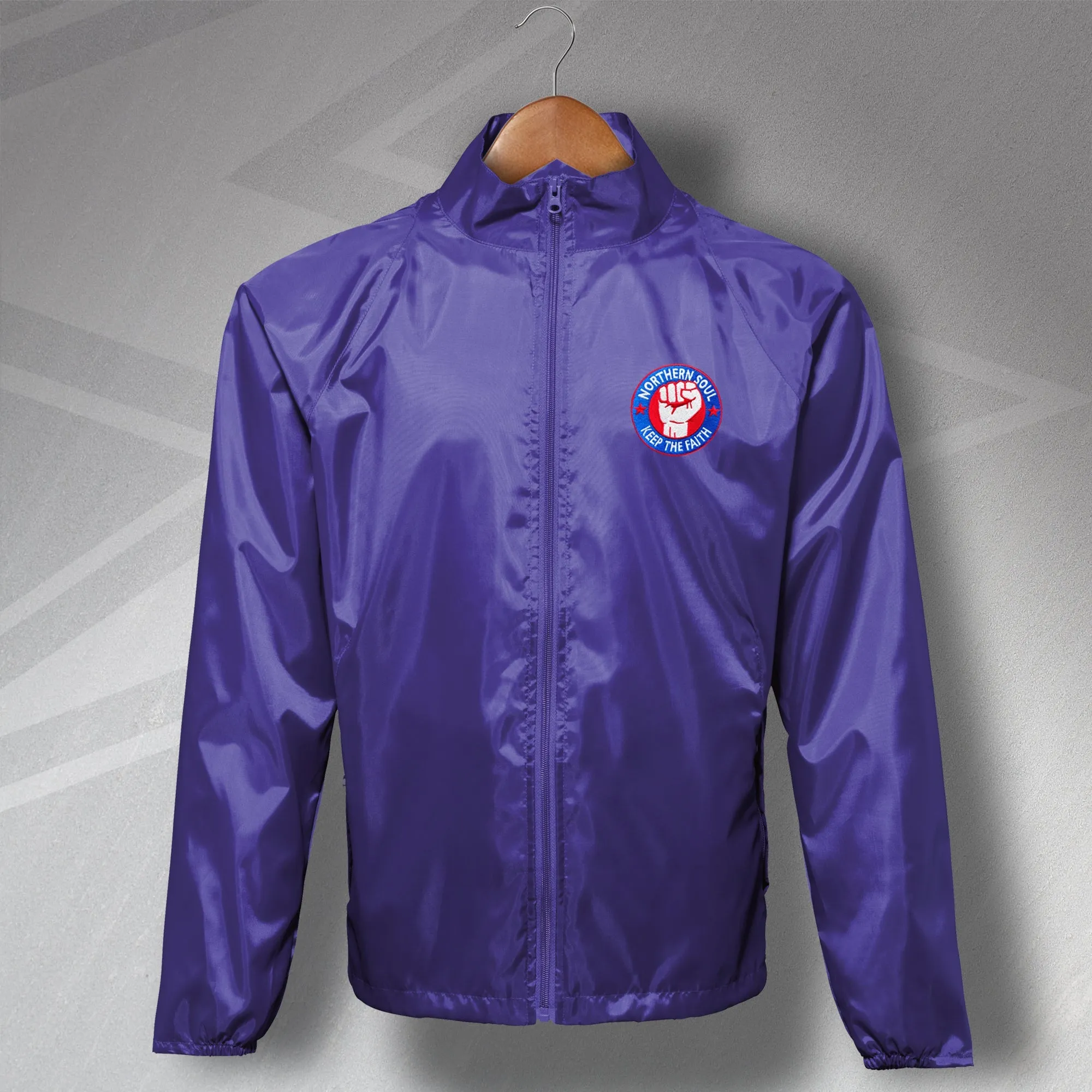 Northern Soul Keep The Faith Embroidered Lightweight Jacket