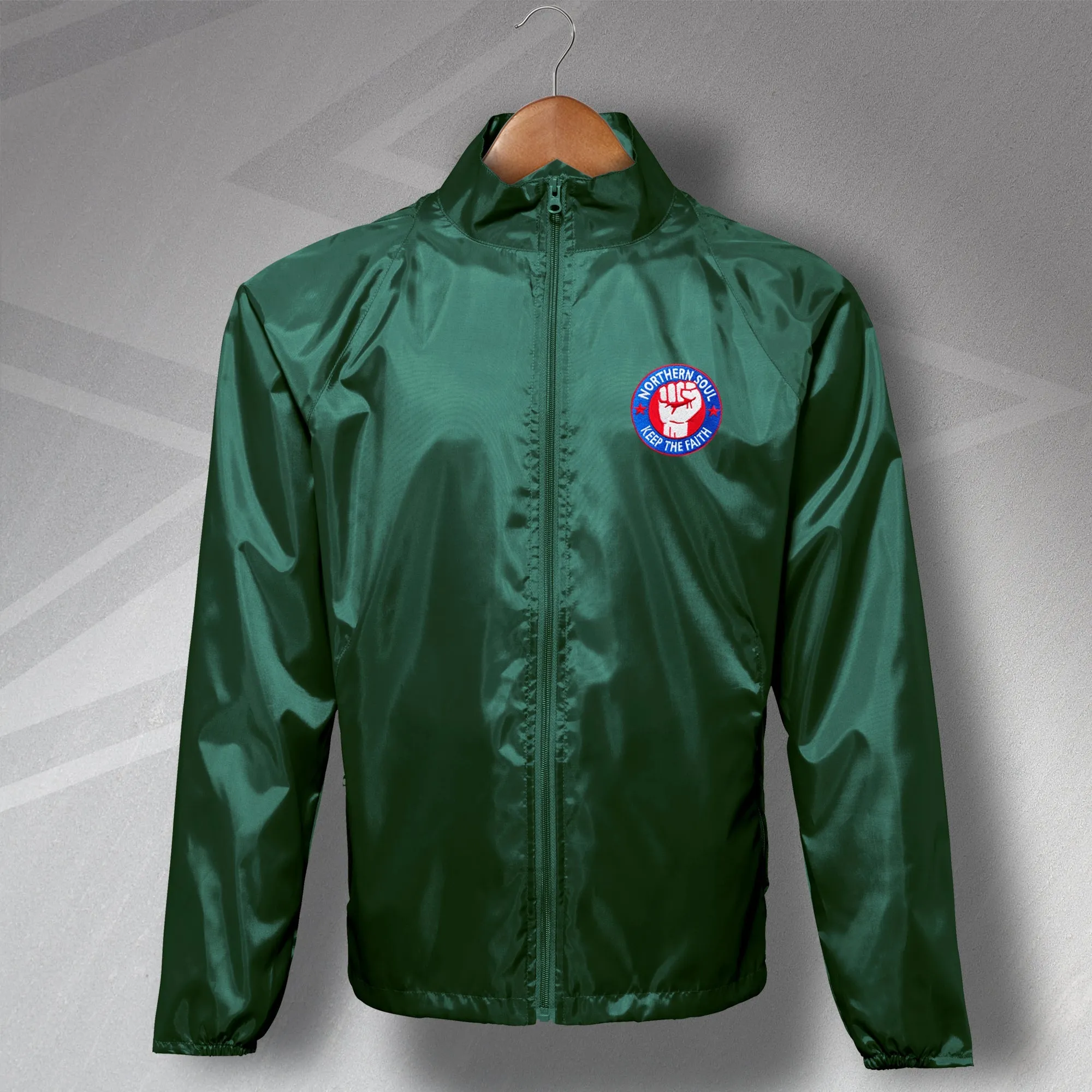 Northern Soul Keep The Faith Embroidered Lightweight Jacket