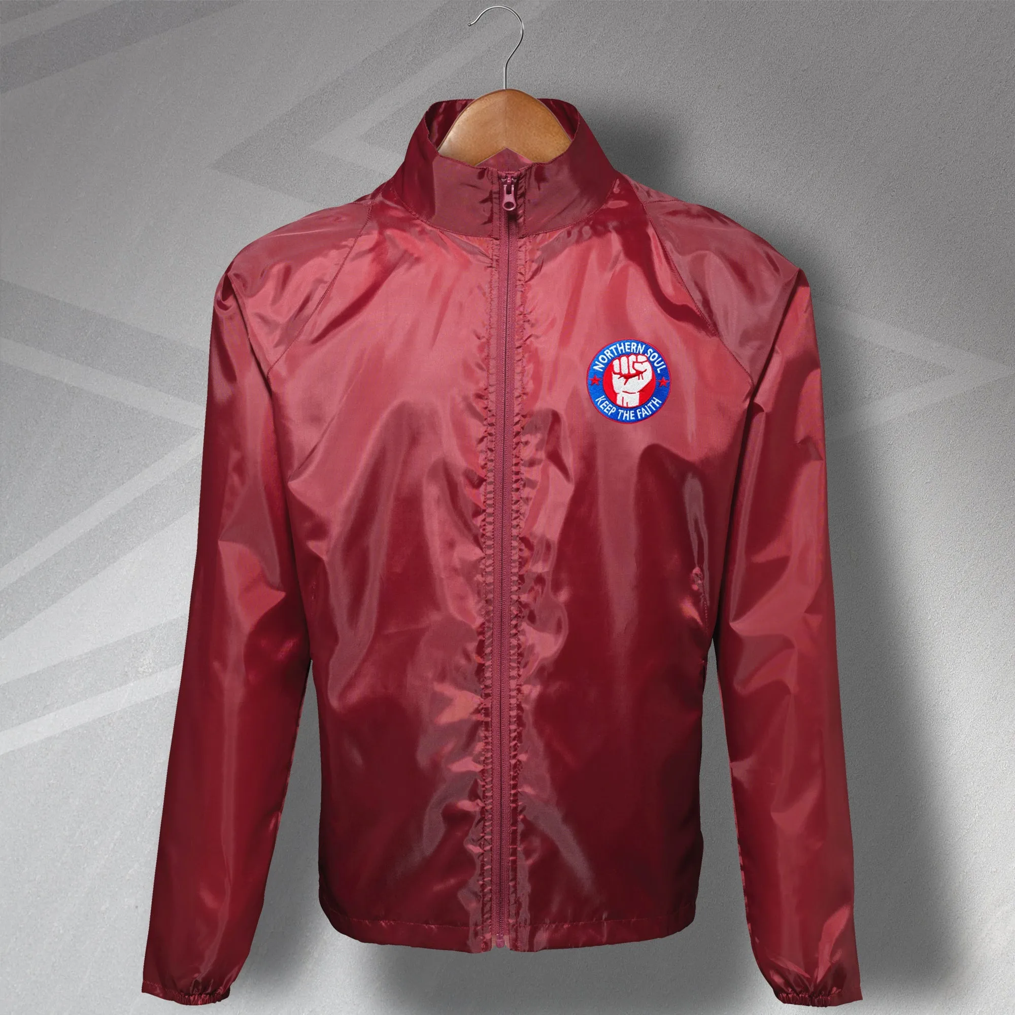 Northern Soul Keep The Faith Embroidered Lightweight Jacket