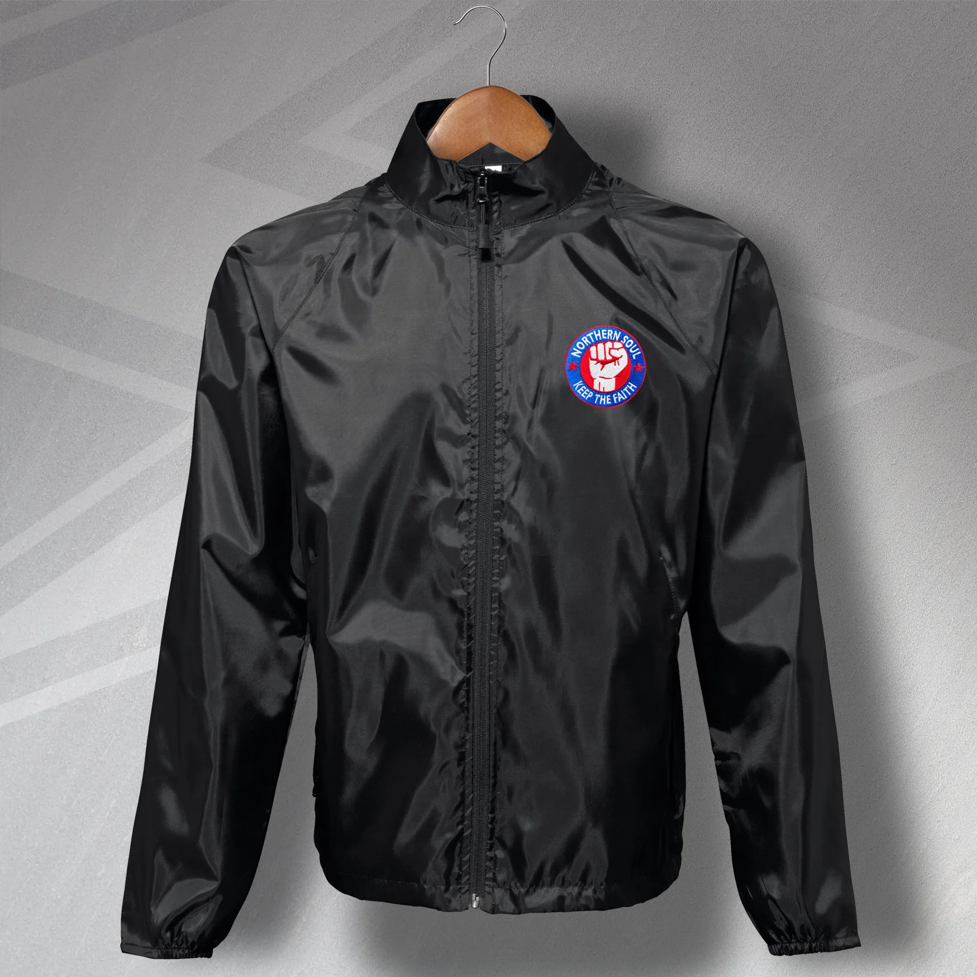 Northern Soul Keep The Faith Embroidered Lightweight Jacket