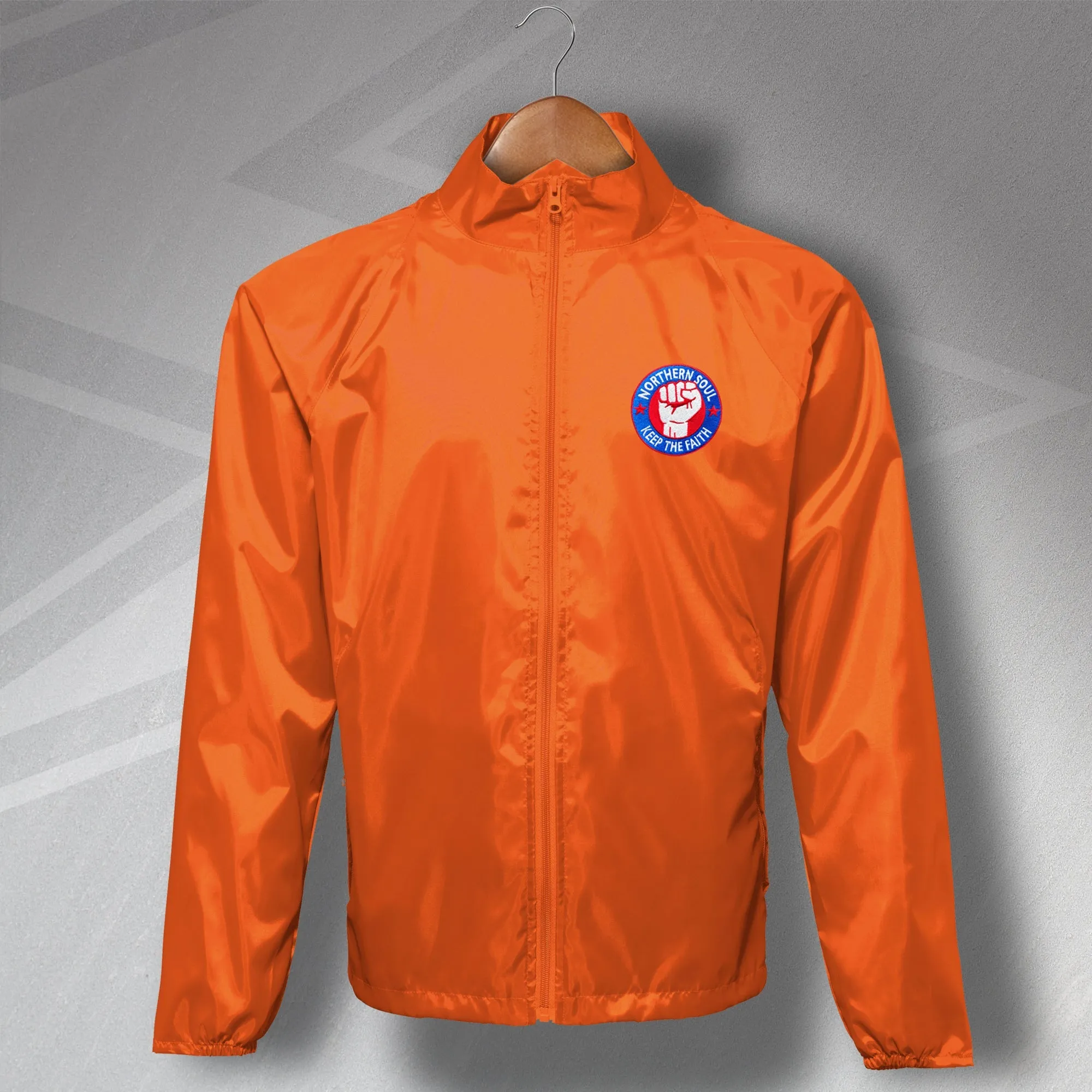 Northern Soul Keep The Faith Embroidered Lightweight Jacket