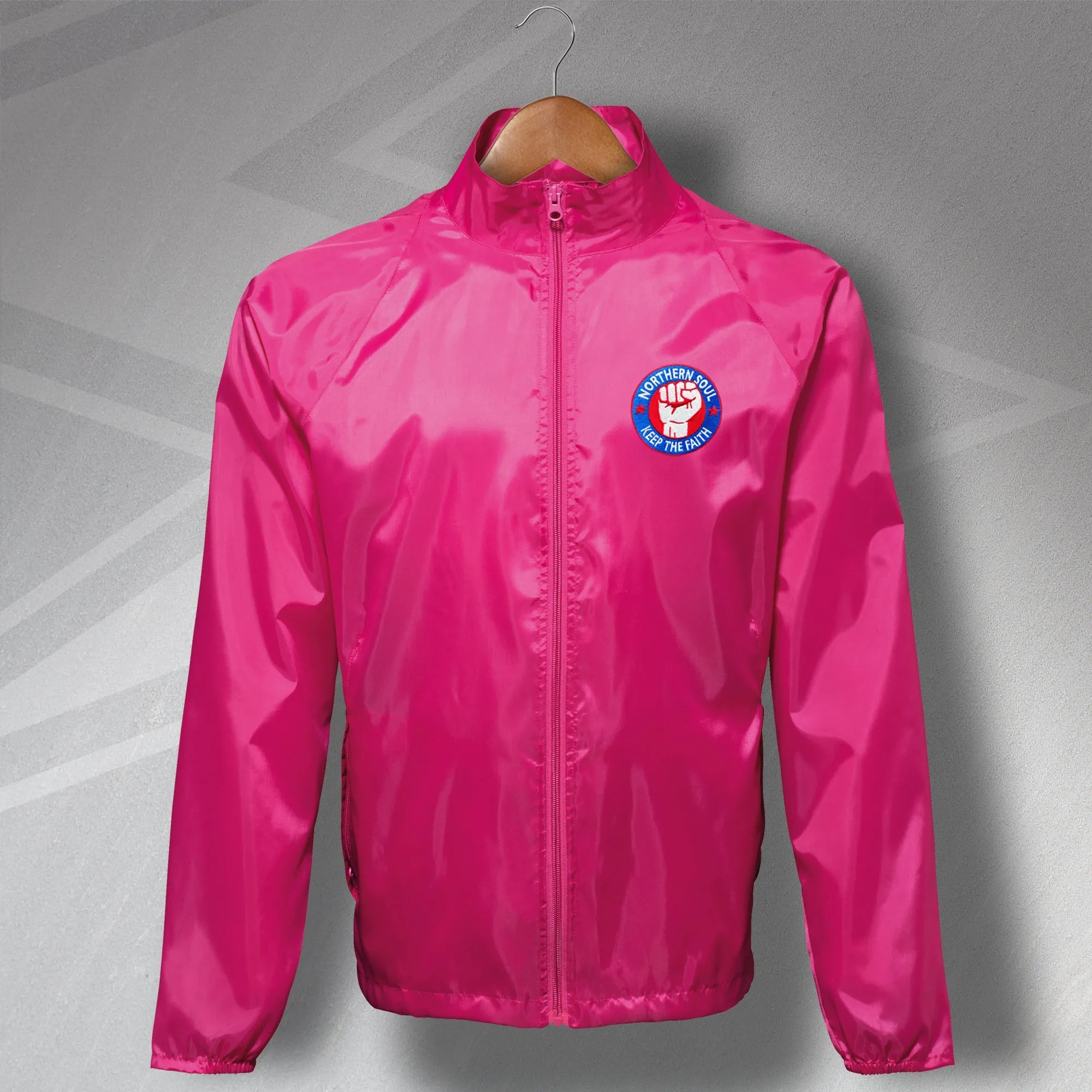 Northern Soul Keep The Faith Embroidered Lightweight Jacket