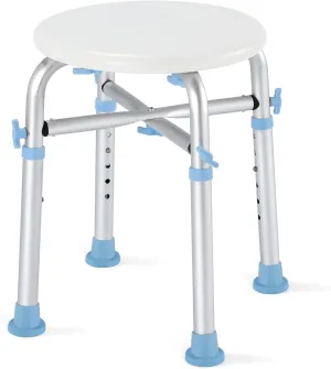 OasisSpace Adjustable Shower Stool Chair - 500lb Weight Capacity, Anti-Slip Rubber Tips & Quick Assembly, Bath Seat for Elderly/Disabled Adults, Indoor Shower Use